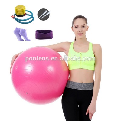 Colorful Fitness Yoga Swiss Ball For Exercise With Pump